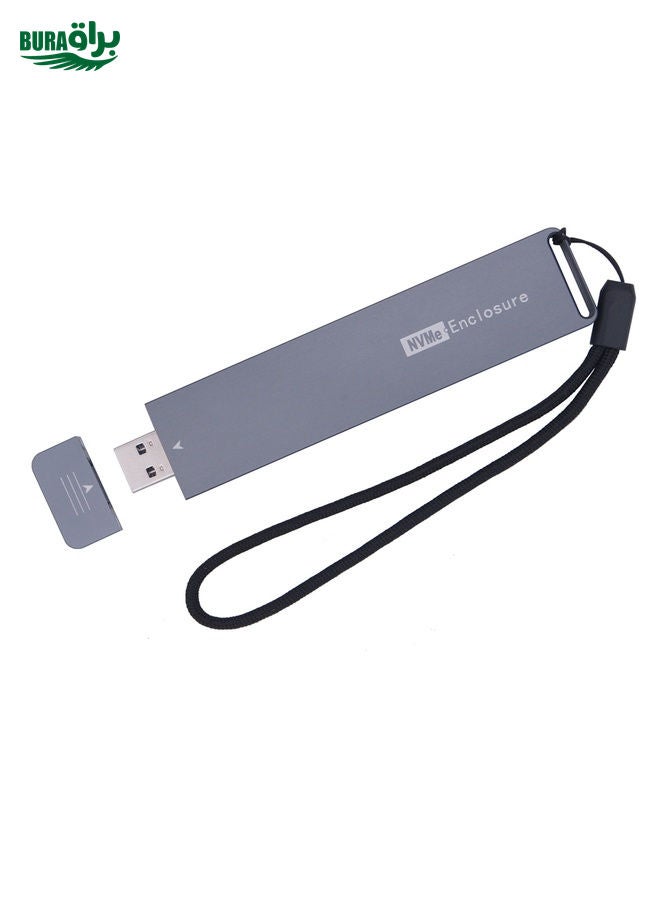 BURAQ NVME M.2 SSD Enclosure, Support 2230/2242/2260/2280 M.2 SSD  - Image 1