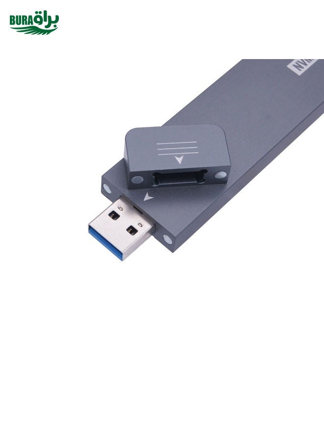 BURAQ NVME M.2 SSD Enclosure, Support 2230/2242/2260/2280 M.2 SSD  - Image 3
