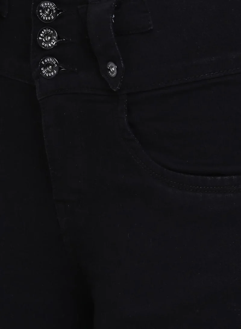 HIGH STAR  Women Black Slim Fit High-Rise Clean Look Stretchable Jeans for Women | Best Price UAE