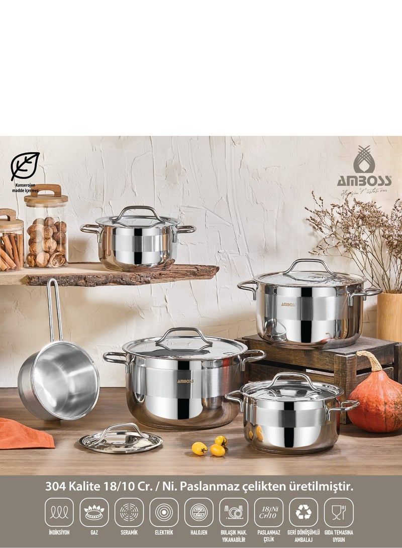 Amboss 10 Piece Stainless Steel Cookware Set - Image 1