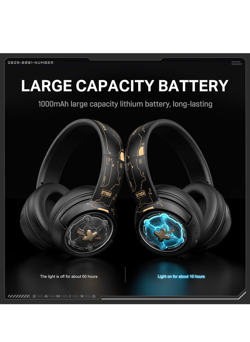 onikuma - Gaming Headset Wireless Tri-Mode Headset Bluetooth/2.4G for PC/Xbox/PS5/PS4/Switch/Tablet/Mobile, Ultra Low Latency Wireless Gamer Headphone with Microphone Phantom color RGB light effect - Image 1