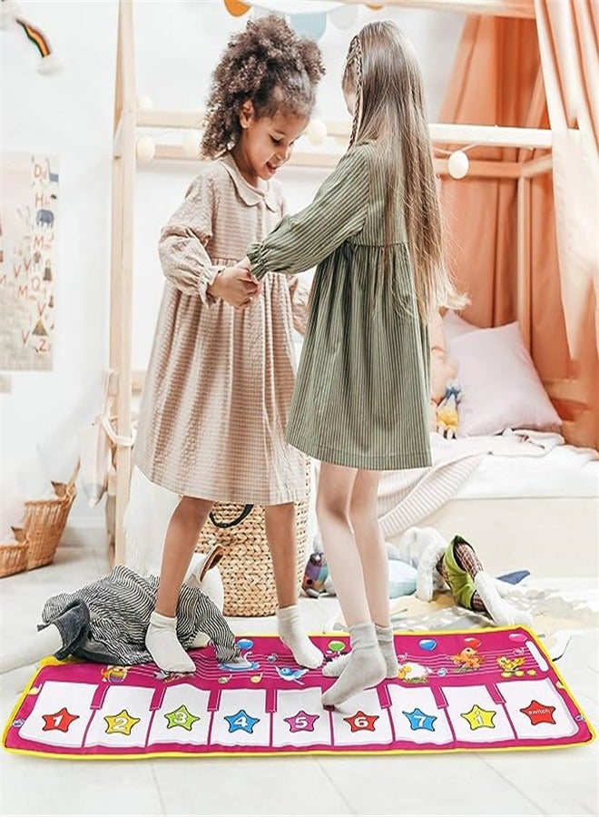 Goolsky Music Toys, Kids Musical Mat, Music Keyboard Piano Mat Dance Floor Mat Carpet, Baby Touch Playmat Animal Blanket Early Educational Toy for Kids Toddler Girls Boys (39.5"x14") - Image 4