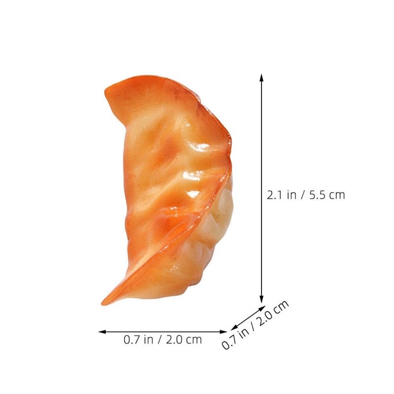2 Piece Picture 2 Simulated Dumpling Models Realistic Fried Dumpling Food Photography Props - Image 3