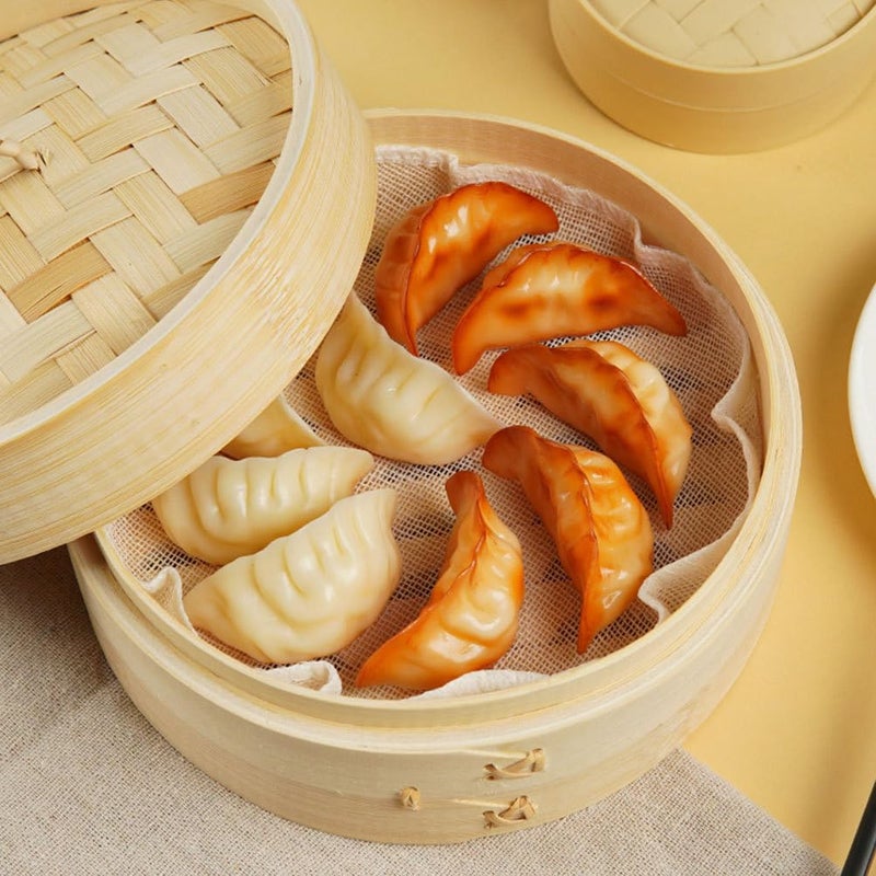 2 Piece Picture 2 Simulated Dumpling Models Realistic Fried Dumpling Food Photography Props - Image 4