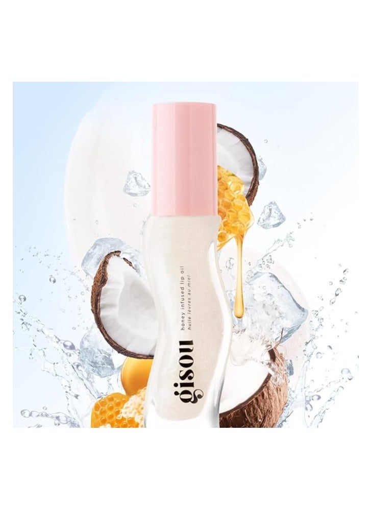 Gisou Jisoo Honey Enriched Lip Oil, Coconut Frost, 8 ml  - Image 2