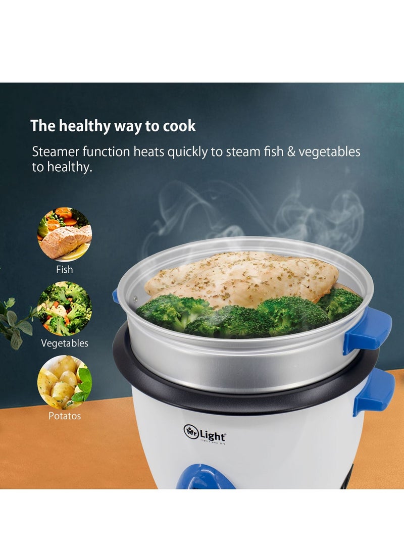 Mr. Light Electrical Automatic Rice Cooker 3 L Capacity Automatic Keep Warming Safety Indicator Lights Removable And Non Stick Cooking Pot - Image 3