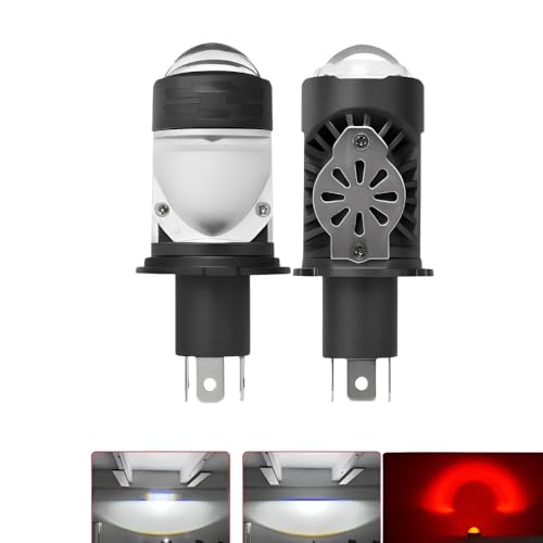 Autozap H4 LED Headlight Bulb with MINI Projector Lens - Dual Beam, High Visibility Upgrade (Universal For Bike, Universal For Car, Pack of 1) - Image 1