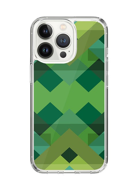 Classic Clear Case for Apple iPhone 15 Pro Hybrid Soft Case Flexible Edges Anti Drop TPU PC Gel Thin Transparent Cover - Geometric Reflections Full Print
