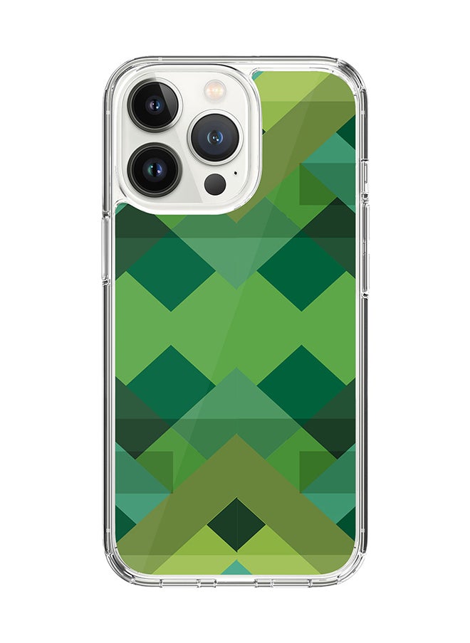 Stylizedd - Classic Clear Case for Apple iPhone 15 Pro Hybrid Soft Case Flexible Edges Anti Drop TPU PC Gel Thin Transparent Cover - Geometric Reflections Full Print - Image 1