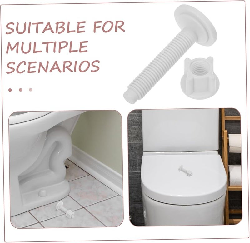 مسامير مقعد المرحاض مع سدادات التمدد 2 قطعة، قطع غيار متينة سهلة التركيب - Image 3