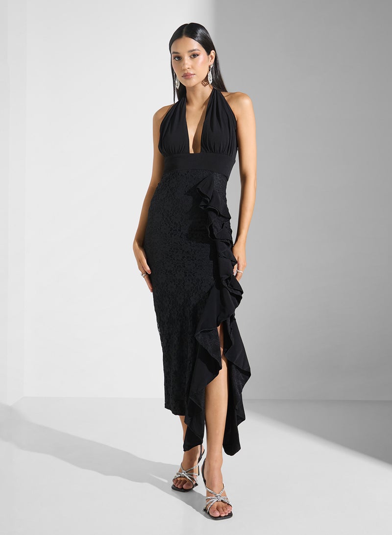 Ella Limited Edition Halter Neck Ruffled Dress  - Image 1