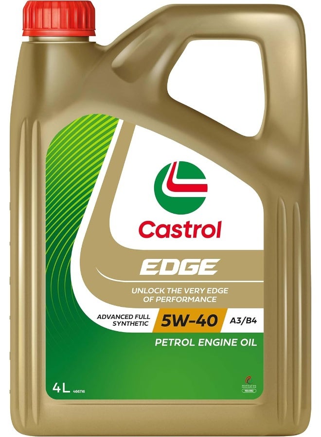 Castrol Edge Car Engine Oil 5W 40 A3/B4 Full Synthetic 4 L - Image 1
