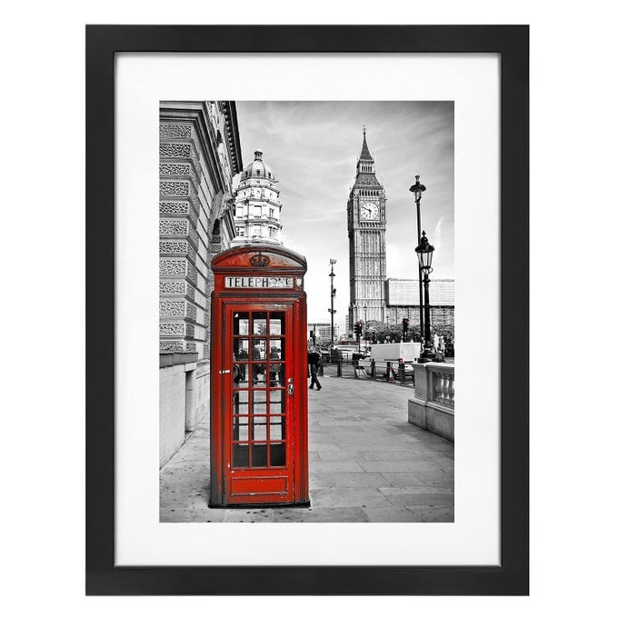9X12 PICTURE FRAME MADE OF SOLID WOOD WITH GLASS COVER DISPLAY 6X88X10 WITH MAT OR 9X12 WITHOUT MAT FOR WALL OR TABLETOP DISPLAY BLACK