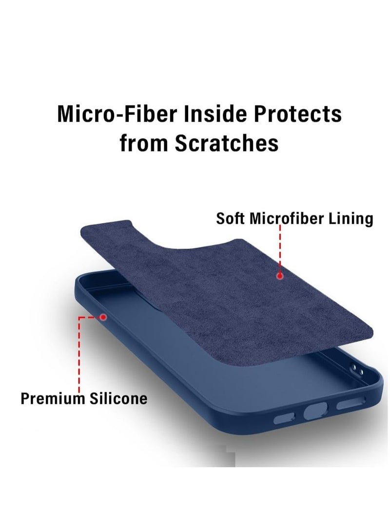 غطاء حماية لهاتف موتورولا موتو جي 35، مصنوع من السيليكون السائل الفاخر مع بطانة داخلية ناعمة من الألياف الدقيقة، وغطاء واقٍ مقاوم للصدمات لهاتف موتو جي 35 - Image 4