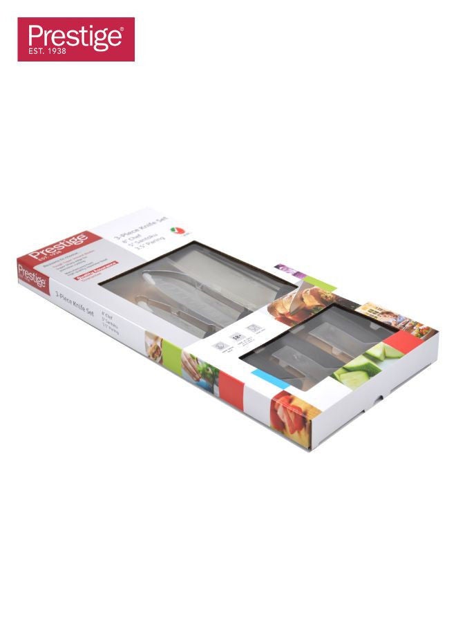 Prestige 3Pc Knife Set - Stainless Steel Blades - Essential Kitchen Knives for Precision Cutting and Chopping - Image 5