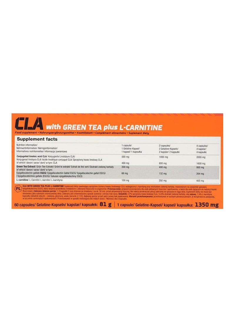 Olimp CLA with Green Tea Plus L-Carnitine and Weight Loss Supplements, 60 capsules - pzsku/Z4ADF8E4AF63094401FA0Z/45/_/1654422308/7aa09f44-0553-42bf-9e64-459bf18feb13