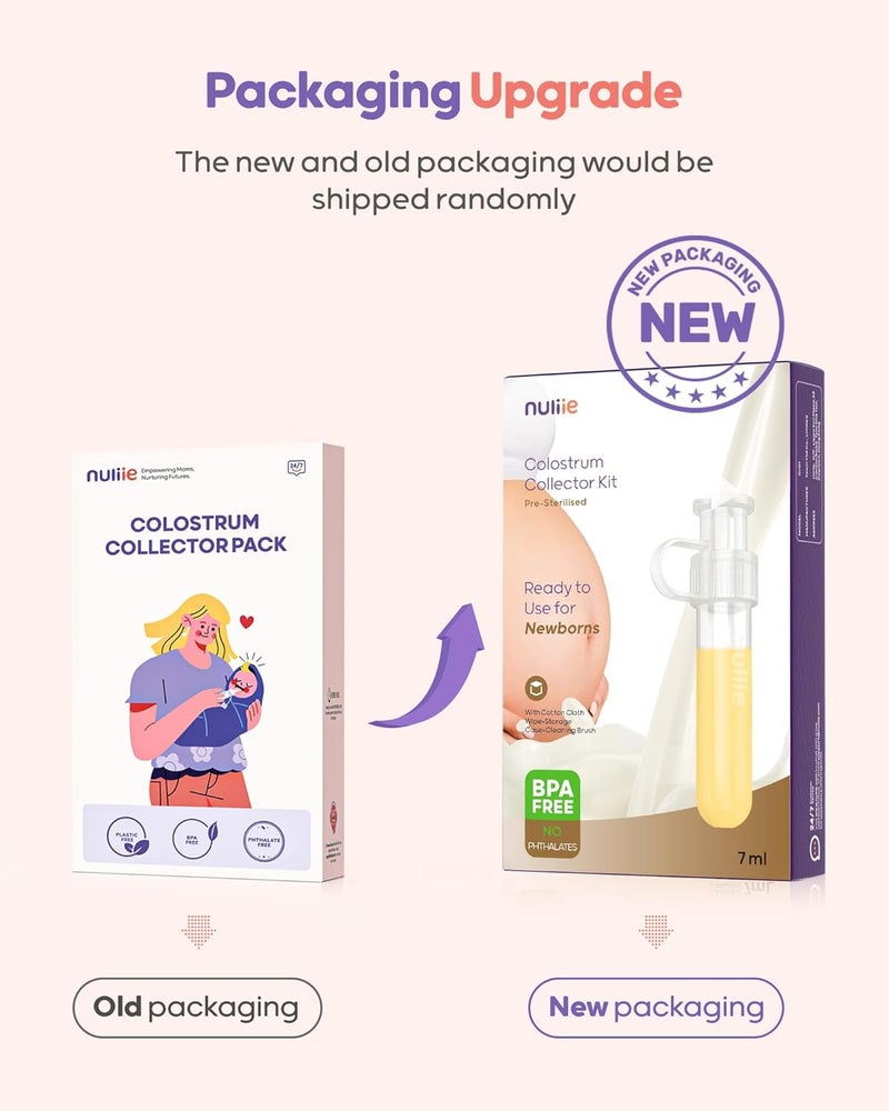 Nuliie Colostrum Collector Kit 7ml6pcs Leakproof Reusable Breast Milk Collector Heat  Freezer Resistant BPAFree With Cotton Cloth Wipe Storage Case Cleaning Brush  ReadytoUse for Newborns - Image 2