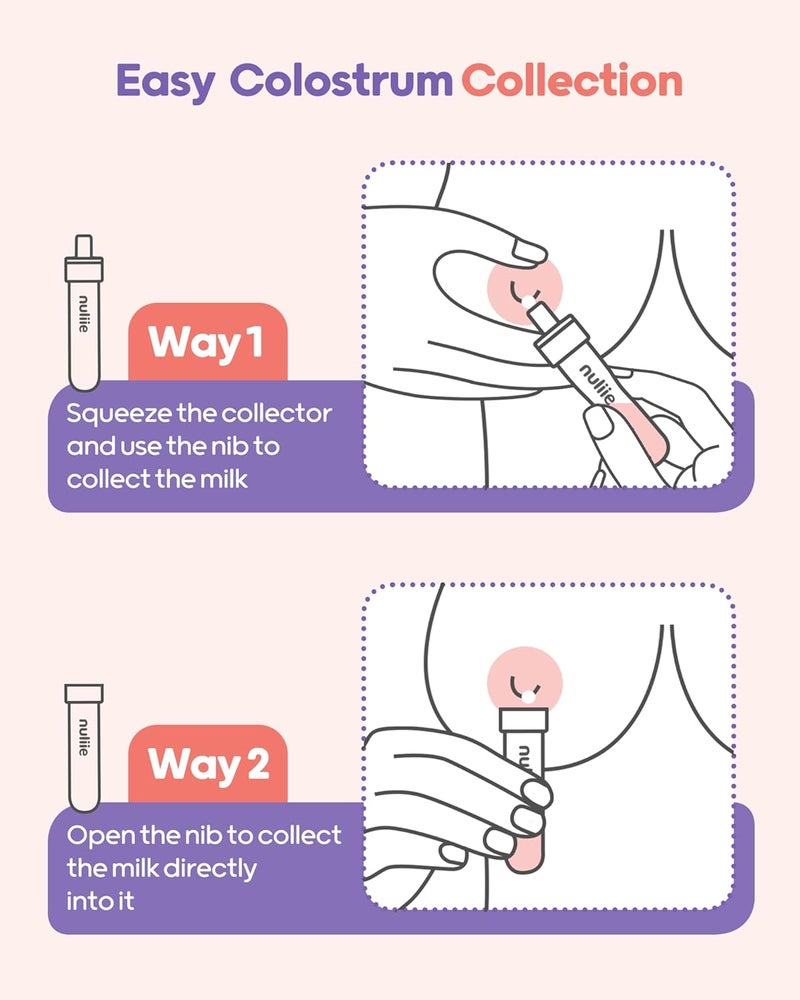 Nuliie Colostrum Collector Kit 7ml6pcs Leakproof Reusable Breast Milk Collector Heat  Freezer Resistant BPAFree With Cotton Cloth Wipe Storage Case Cleaning Brush  ReadytoUse for Newborns - Image 5
