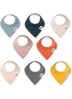 Parker Baby Co. Parker Baby Bandana Drool Bibs 8 Pack Baby Bibs for Boys, Girls, Unisex - Soft & Stylish Teething Bibs for Babies  - Image 1