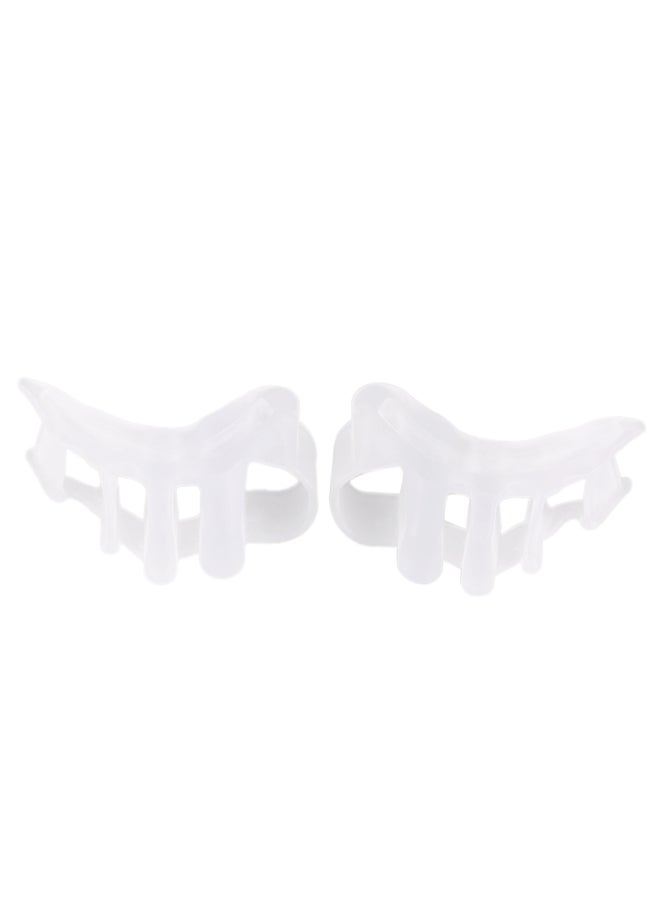 1 Pair Hallux Valgus Protector Gel Finger Toe Separator Divider Bunion Orthopedic Adjuster 4 Holes Thumb Valgus Guard Feet Care Tool - Image 1