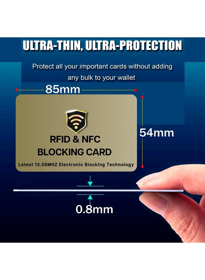 SaiTech IT SaiTech IT 2 Pack RFID Blocking Cards One Card Protects Entire Wallet Purse for Men & Women,NFC Contactless Bank Debit Credit Card Protector ID ATM Guard Card - Golden  - Image 2