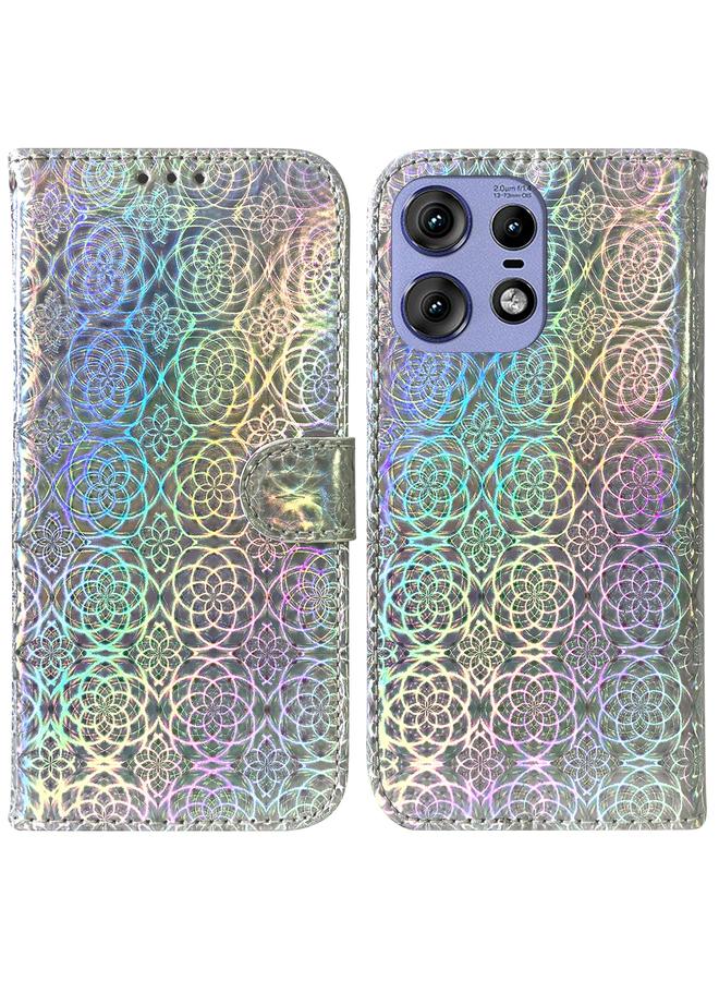 The Bros Case For Motorola Edge 50 Pro Colorful Magnetic Buckle Leather Phone Case