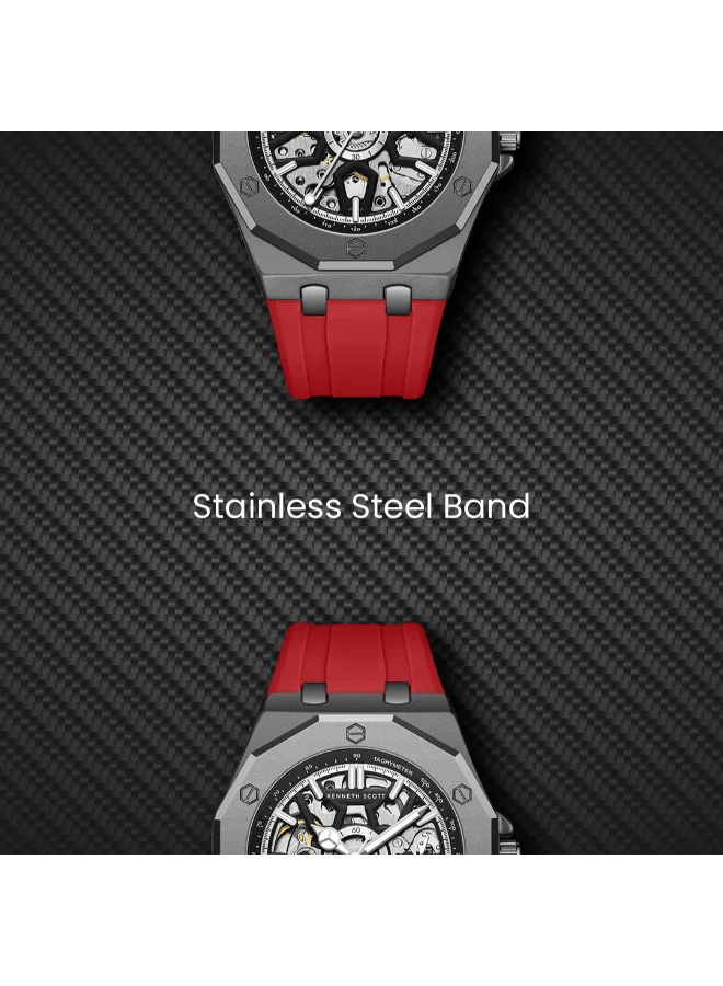 KENNETH SCOTT  Men's Silicone Automatic Watch K25301-XSRB - 44.3x54 mm  | Best Price UAE