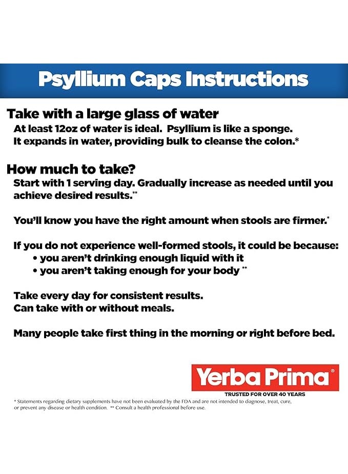 Yerba Prima Psyllium Husks Veg Caps - Image 4