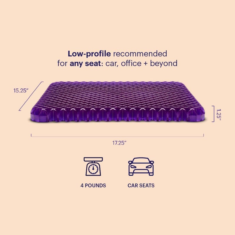 Purple Simply Seat Cushion | Pressure Reducing Grid Designed for Ultimate Comfort | Designed for Cars and Travel | Made in The USA - Image 2