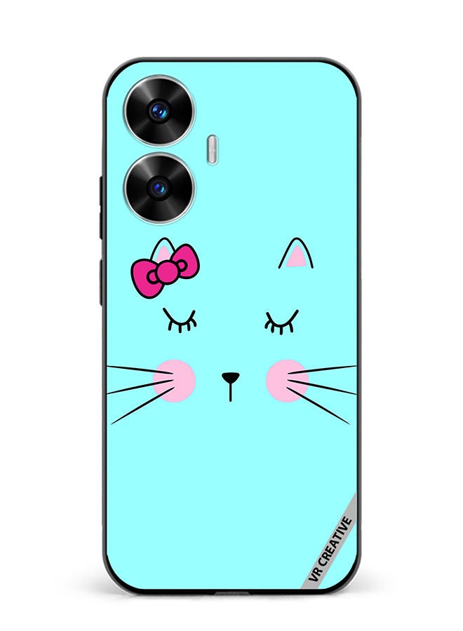 VR CREATIVE Protective Case Cover For Realme C55 Sleeping Cat Design Multicolour - Image 1