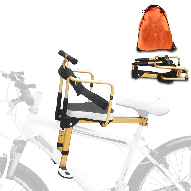 Front Mounted Child Bicycle Seat - Aluminum Alloy Structure, 2-Point Fixing, Adjustable Pedals & Rods Kids Front Bike Seat for Safe Parent-Child Outdoor Cycling - Image 1