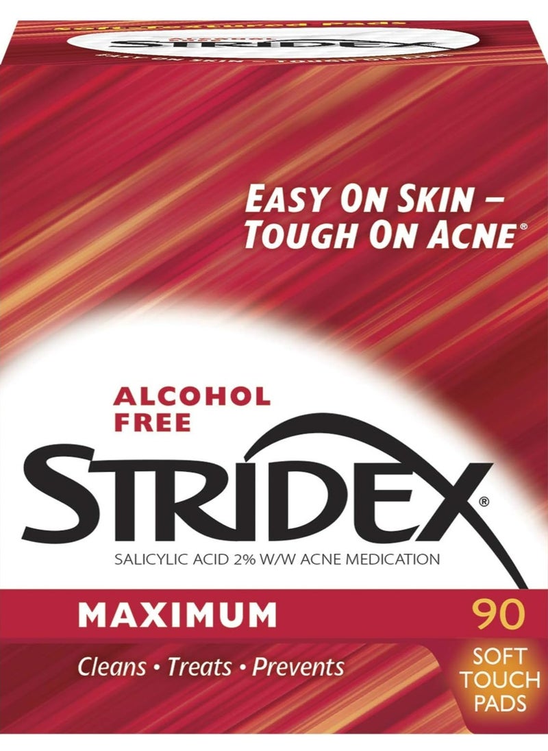 Stridex - Stridex Strength Medicated  Pad Acne Treatment Wipes, 90 Count - Image 1