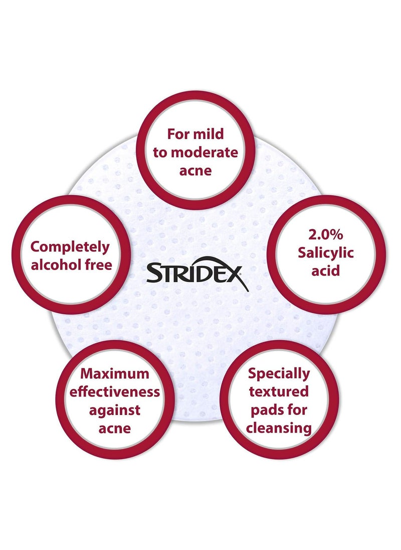 Stridex - Stridex Strength Medicated  Pad Acne Treatment Wipes, 90 Count - Image 1