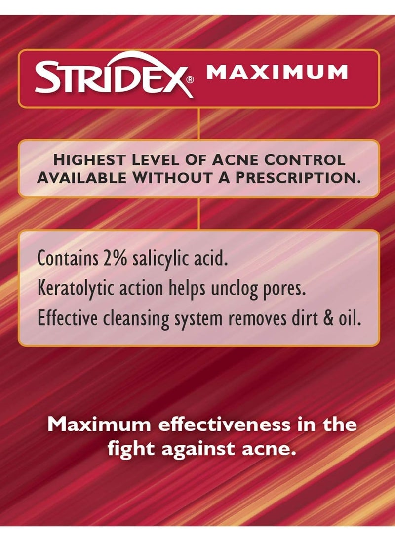 Stridex - Stridex Strength Medicated  Pad Acne Treatment Wipes, 90 Count - Image 1