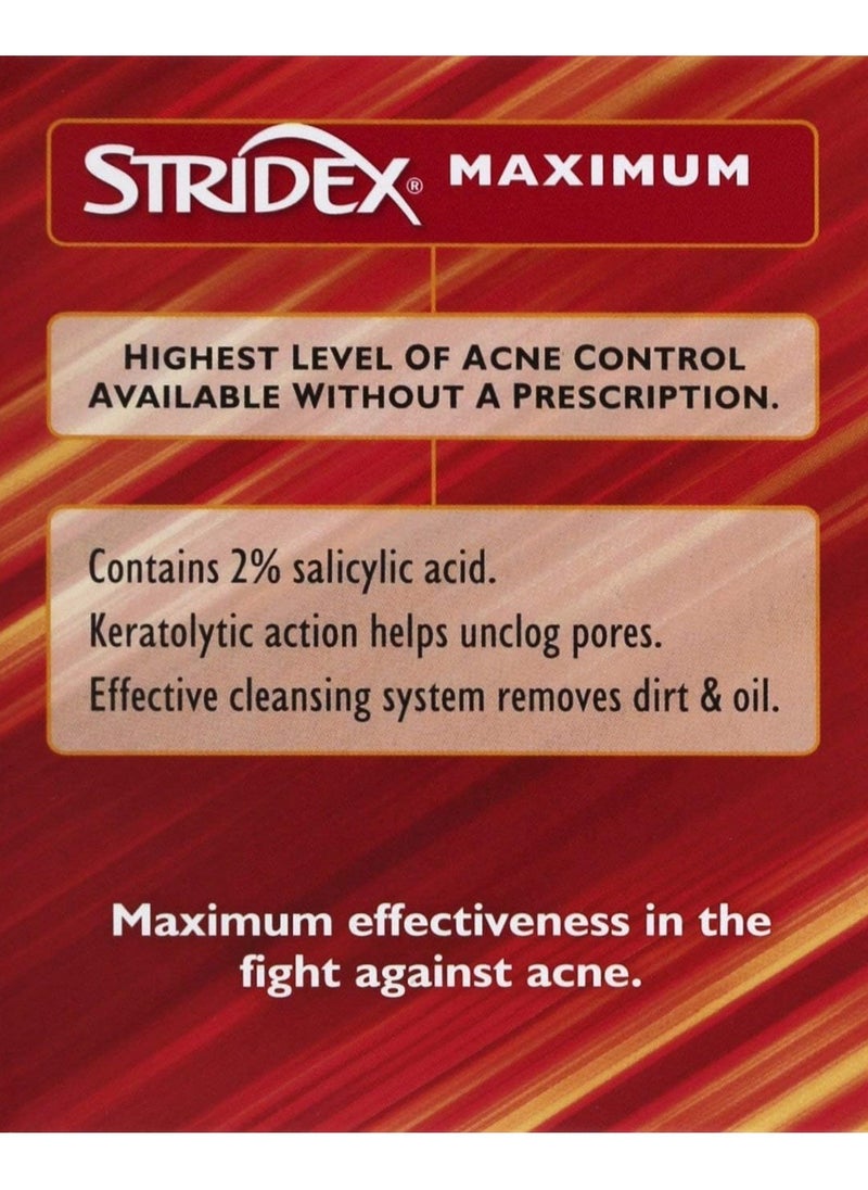 Stridex - Stridex Strength Medicated  Pad Acne Treatment Wipes, 90 Count - Image 1