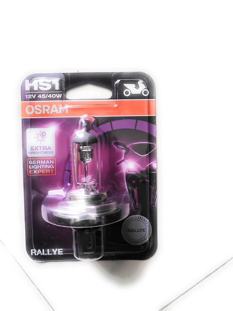 مصباح أمامي هالوجين Rallye HS1 62185RL (12V، 45/40W) فضي للدراجات النارية