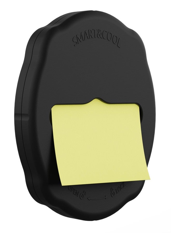 SMART&COOL Magnetic Pop-Up Note Dispenser for 3 x 3 in Pop-Up/Accordion-Style Sticky Notes, 1Pack, Black (Notes Not Included) - Image 1