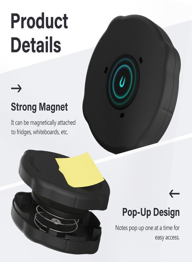 SMART&COOL Magnetic Pop-Up Note Dispenser for 3 x 3 in Pop-Up/Accordion-Style Sticky Notes, 1Pack, Black (Notes Not Included) - Image 5