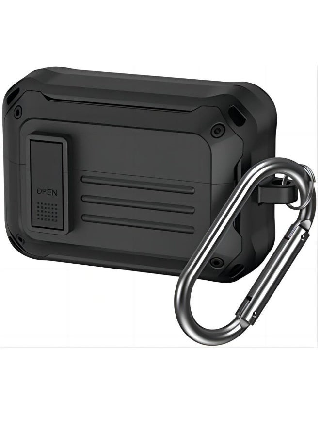 NIBEMINENT Compatible with Sony WF-1000XM4 (2021), Secure Lock Cases Compatible with XM4 Protective Cover with Carabiner (Black)  - Image 1
