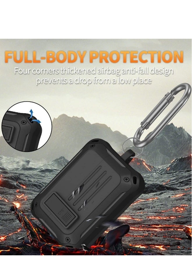 NIBEMINENT Compatible with Sony WF-1000XM4 (2021), Secure Lock Cases Compatible with XM4 Protective Cover with Carabiner (Black)  - Image 2