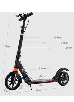 Foldable Kickboard Adult Kick Scooter with Disc Handbrake and Ultra Wide Big Wheel Folding Dual Suspension Push Scooter for Commuting/Leisure/Transport Loading 150kg LBWARMB - pzsku/Z4AE0331EF580364F24A6Z/45/_/1734176767/72a57ceb-0360-44ad-8a98-3e5639410145