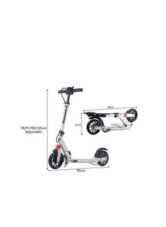 Foldable Kickboard Adult Kick Scooter with Disc Handbrake and Ultra Wide Big Wheel Folding Dual Suspension Push Scooter for Commuting/Leisure/Transport Loading 150kg LBWARMB - pzsku/Z4AE0331EF580364F24A6Z/45/_/1734198626/aa7f89b0-20ec-42cd-ac27-115d57efdbe6