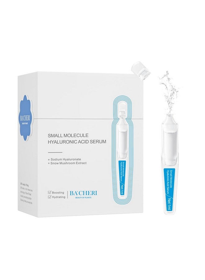 BACHERI Small Molecule Hyaluronic Acid Serum Ampoules For Face, With Sodium Hyaluronate - Moisturizing & Plumping Formula For Youthful Skin - Targets Dryness & Fine Lines - 15 Pcs/Box - Image 1
