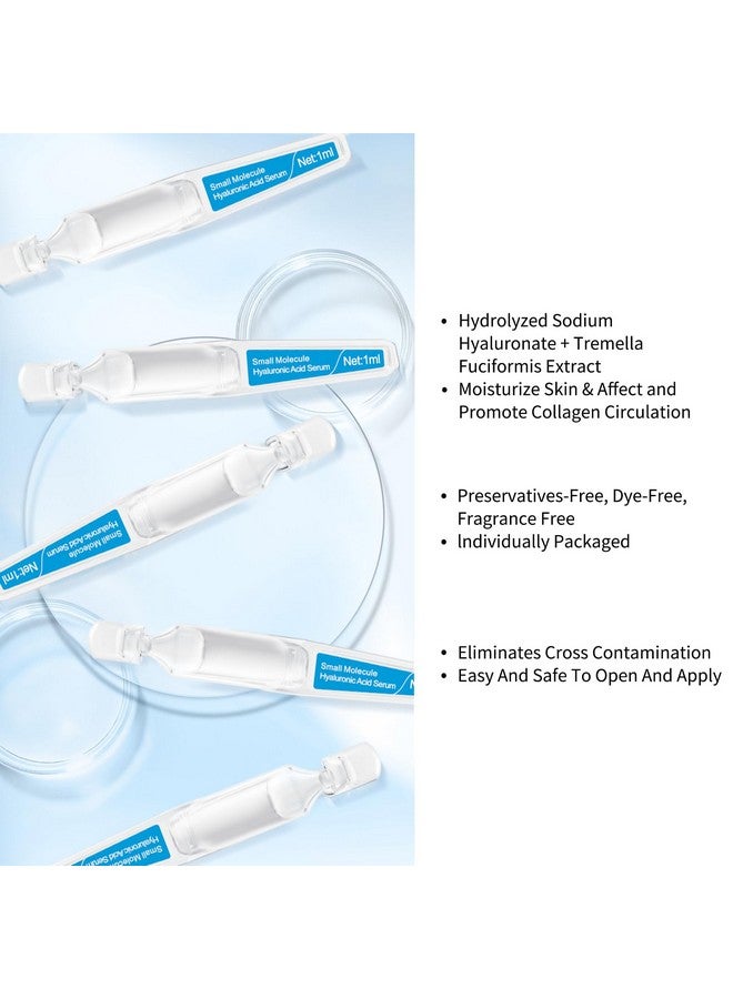 BACHERI Small Molecule Hyaluronic Acid Serum Ampoules For Face, With Sodium Hyaluronate - Moisturizing & Plumping Formula For Youthful Skin - Targets Dryness & Fine Lines - 15 Pcs/Box - Image 2