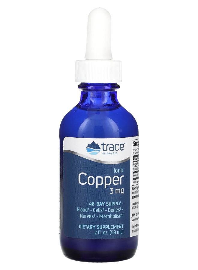 Trace Minerals Ionic Copper 3 mg 2 fl oz (59 ml)