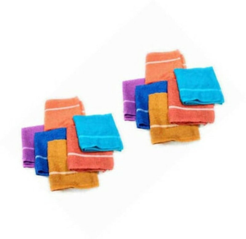 SNAN Plain RUMAL PO12 C204 Multicolor Cloth Napkins (12 Sheets)(TB181)