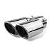 Arwrilt 25 Inlet Dual Exhaust Tip Straight Exhaust Pipe with Screw Stainless Steel Muffler Exhaust Tail Pipe Muffler Tip Auto Fashion Modificed Parts Universal Rear Tip Pipe for Cars Silver - Image 2