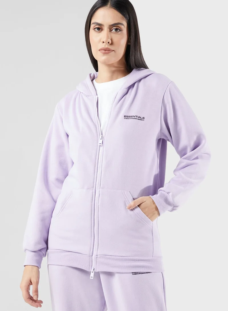 The Giving Movement Lounge Regular Zip Hoodie