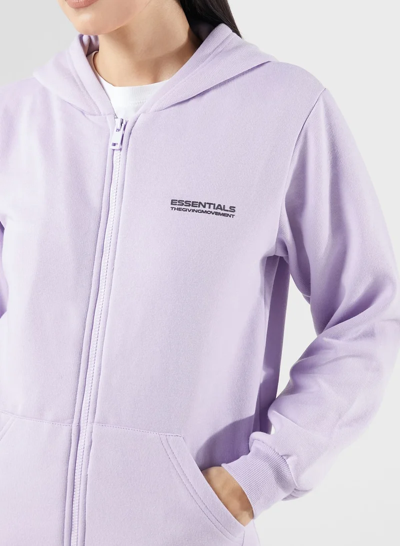 The Giving Movement Lounge Regular Zip Hoodie