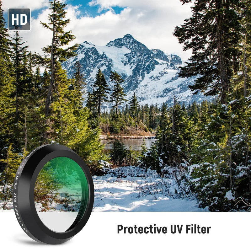 NEEWER UV Protection Filter for X100 Series Cameras, Multi Coated HD Optical Glass Build Lens Filter Accessory Compatible with Fujifilm X100 X100S X100F X100T X100V X100VI Camera (Black Frame) - Image 2